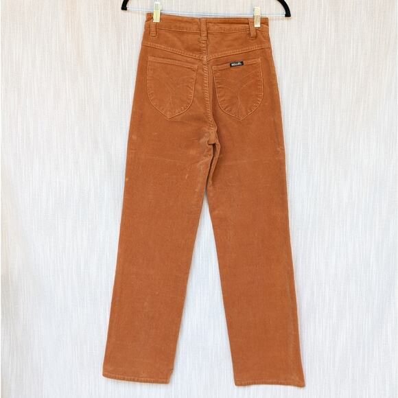Rolla's Original Straight Cord Rust High-rise Pants, size 24 - Picture 3 of 11
